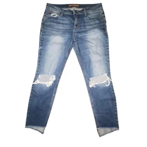 Joes Jeans Womens Size 27 Blue The Blondie Mid Rise Skinny Ankle Distressed - Picture 1 of 3