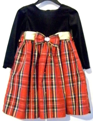 Vestido de Navidad Dollie and Me Girls negro y rojo talla 5 ¡¡EXCELENTE ESTADO USADO!!! Foto 1 de 2