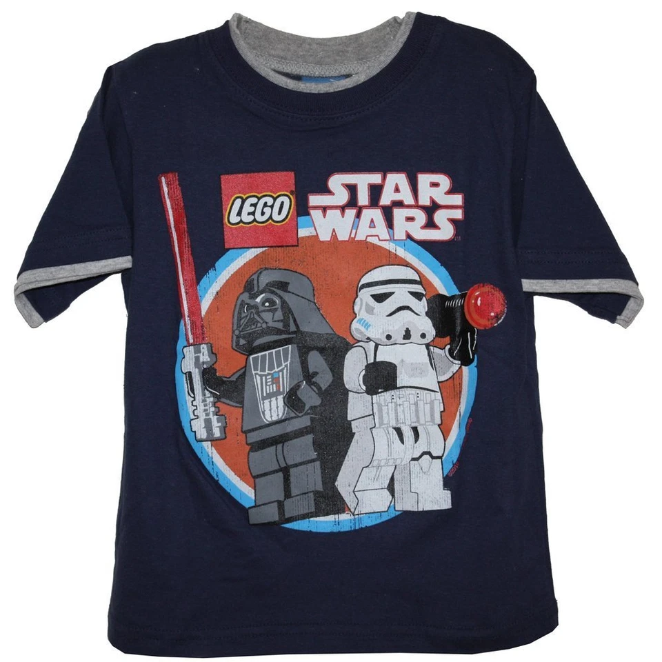 CAMISETA STAR WARS DARTH VADER STORMTROOPER LEGO NIÑO XS ALGODÓN AZUL MARINO NUEVA Foto 1 de 1