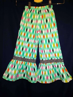 4T Jelly The Pug Aqua Verde Azul Niñas Niño Pequeño Volantes Pierna Pantalones 22 pulgadas de largo Foto 1 de 4