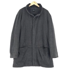 Hugo Boss Men Coat Virgin Wool Cashmere Grey Casual Sc1 Size EU 52 - Picture 1 of 8