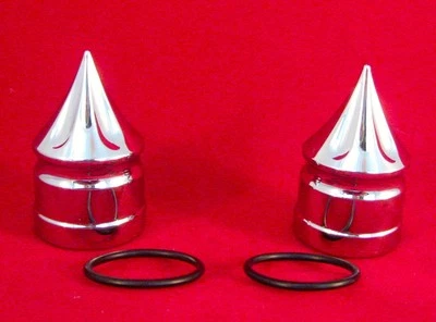 NUEVAS tapas de horquilla de aluminio cromado Billet SPIKE Suzuki Hayabusa 2008 y más nuevas Foto 1 de 4