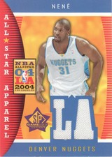 2004-05 SP Game Used Basketball All-Star Apparel #NH Nene Hilario JERSEY