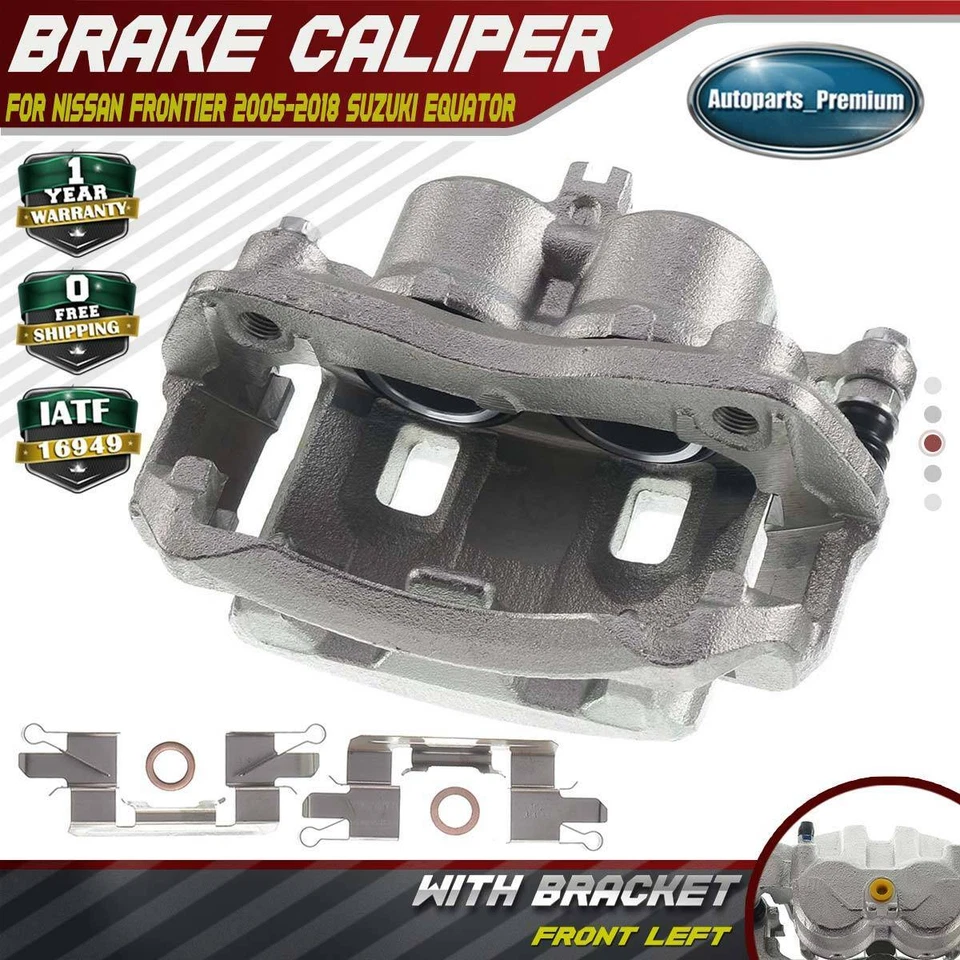 Pinza de freno conductor delantero con soporte para Nissan Frontier 05-19 Suzuki Equator Foto 1 de 4
