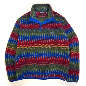 Patagonia 1996 Vintage Synchilla Fleece Mens Medium Minnehaha Flame USA Jacket - Bild 1 von 16
