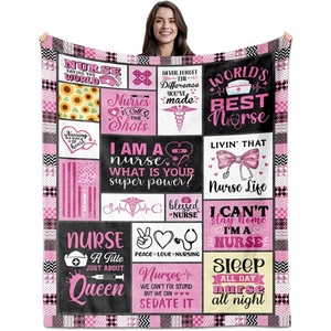 Krankenschwester Geschenke für Frauen Überwurf Decke 60"x50" Krankenschwestern Woche Geschenke Krankenschwester Wertschätzung... - Bild 1 von 7