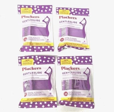 Plackers Gentleslide Dental Flossers For Tight Teeth, Cool Mint Flavor (4 Pack) - Image 1 of 4