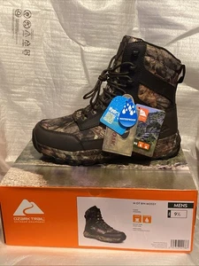 New In Box - Ozark Trail Men's 8-Inch Mossy Oak Camo Hunting Boots, Size 9.5 - Picture 1 of 12