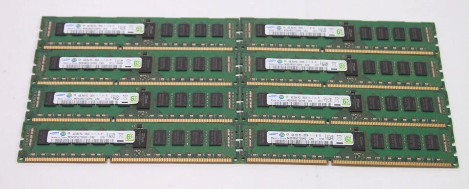 8X Samsung 4GB 2Rx8 PC3L-12800R Server RAM M393B5273DH0 - Image 1 of 2
