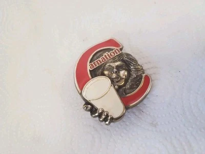 Hebilla de cinturón de metal clavel Waverly Iowa 1991 leche láctea  Foto 1 de 4