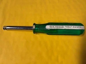 S-K Hand Tools Model 40954 Green Handle Socket Spinner Handle 1/4" Drive - Picture 1 of 3