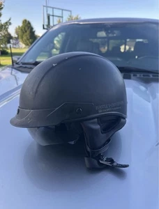 Harley-Davidson Ultra-Light Sun Shield Half Helmet Large - Matte Black HD-J03 - Picture 1 of 8