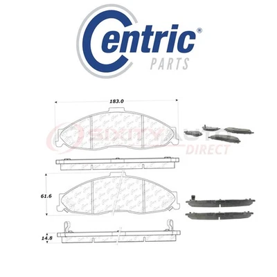 Centric Semi Metallic Brake Pads w Shim for 1998-2002 Chevrolet Camaro 3.8L iq Foto 1 de 4
