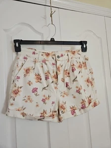 Pantalones Cortos American Eagle Para Mujer Talla 4 Denim Jean Mamá Cortos Florales Tiro Alto Informales - Imagen 1 de 9