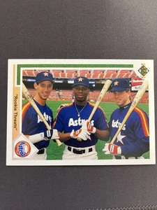 1991 Upper Deck #702 Bagwell/Gonzalez/Rhodes Houston Astros - Imagen 1 de 2