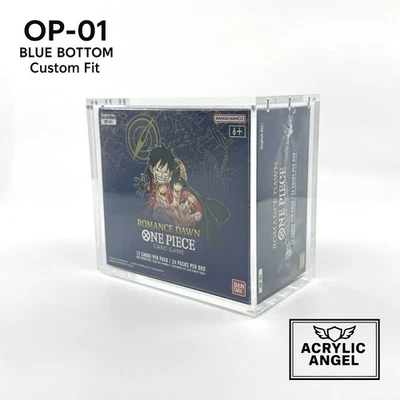 Caja de refuerzo inferior azul de una pieza OP-01 estuche acrílico con tapa magnética - Imagen 1 de 4