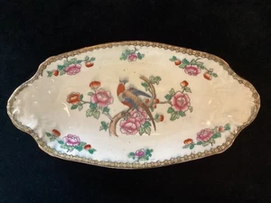 Antique  F. Winkle & Co.  Whieldon  Ware  "Pheasant" Relish dish - Picture 1 of 3