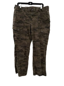 Duluth Trading Company Damenhose 16 x 29 grün Tarnmuster Cargo Curvesetter 38" x 29" - Bild 1 von 12