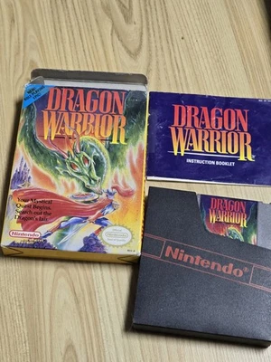 Dragon Warrior (Nintendo NES, 1989) Original Box Manual Sleeve Foam - Image 1 of 4
