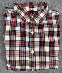 Janie Jack Boys Shirt Button Down Plaid Red Yellow Christmas Long Holiday 6 - Picture 1 of 9