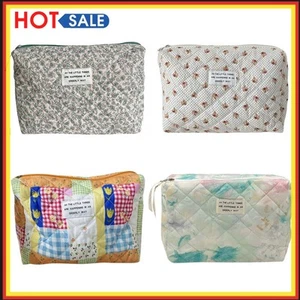 Cotton Makeup Organizer Large Capacity Nappy Diaper Bags Quilted for Travel Home - Bild 1 von 15