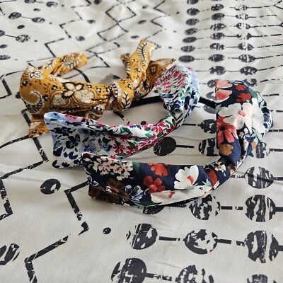 NWOT Janie and Jack Floral Paisley Bow Headband Lot - Image 1 of 4