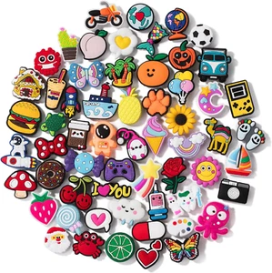 Different Charms, 30, 50, 60 Pcs, PVC Random Different Charms, Decoration Charms - Picture 1 of 13