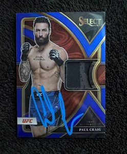 PAUL CRAIG AUTOGRAPH 2023 UFC PANINI PRIZM SELECT SELECTIVE SWATCHES 29/49 - Picture 1 of 2