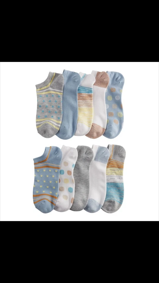 NEW Sonoma Goods for Life 10 pk. women's no-show socks size 9-11 variety pack - Image 1 of 1