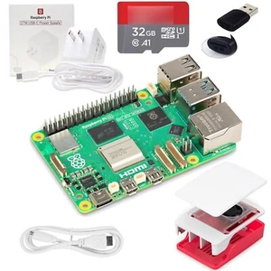 Raspberry Pi 5 (2/4/8/16GB) Full Kit - Offical Case 27W PSU HDMI Cable 32GB Card - Afbeelding 1 van 10