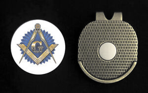 Masonic Golf Ball Marker With Magnetic Visor Clip (MAS-BM-100)