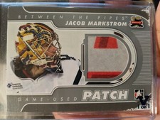 2011-12 Between The Pipes Game Used PATCH Silver #M43 Jacob Markstrom Vault 1/1