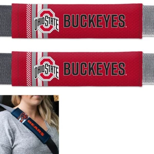 NCAA Ohio State Buckeyes Rally Car Truck Suv Van Rally Seat Belt Pads Covers Set - Picture 1 of 2