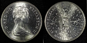 GREAT BRITAIN Elizabeth II 1980 25 New Pence Queen Mother High Grade KM#921 (01) - Picture 1 of 3