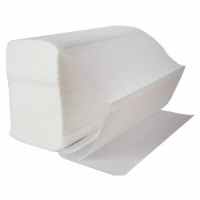 UC MEDIA PCS x PREMIUM QUALITY WHITE 'Z' FOLD PAPER HAND TOWELS TISSUES SHEETS 2 PLY LOT