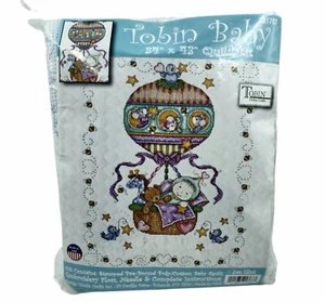 Kit de edredón Tobin bebé paseo en globo bebé ratones pájaros 34" x 43" lindo paquete sellado - Imagen 1 de 5