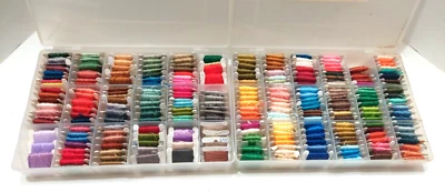 Embroidery Cross Stitch Thread Floss Over 200 Cards Numbered and Storage Case - Image 1 of 4