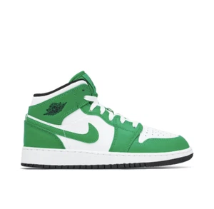 Jordan 1 Mid Lucky Green (GS) DQ8423-301 - Picture 1 of 6