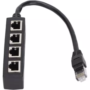 Ethernet Splitter 1 auf 4 RJ45 LAN Port Internet Kabel Adapter Stecker CAT5 6 7 - Bild 1 von 15