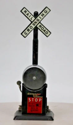 Vintage MARX Toys 1950's MAR LINES Model Railroad Crossing Signal Bell O 1:48  - Image 1 of 4