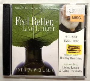 ANDREW WEIL, M.D. - Feel Better, Live Longer, 2- CD Set - Imagen 1 de 7