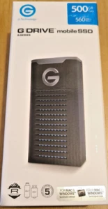G-Technology G-DRIVE mobile SSD R-Series 500GB Rugged IP67 USB-C Portable - Afbeelding 1 van 8