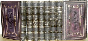 Works of Mrs Felicia HEMANS 1841-1844 FULL LEATHER 7 Vol Set POEMS FINE BINDINGS - Picture 1 of 10