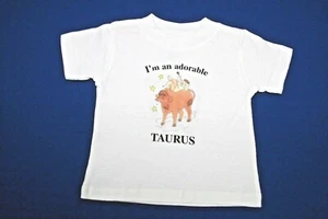 Baby Zodiac Sign TAURUS Artist Design T-SHIRT Size Childs 6 mo - Picture 1 of 2
