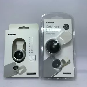 Miniso 0.4x Wide Angle & Fish Eye Clip Cell Phone Camera Lens Universal - Picture 1 of 6