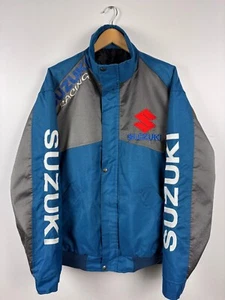 Vintage Suzuki Racing Bomberjacke schwarz blau Herren Größe XL - Bild 1 von 10