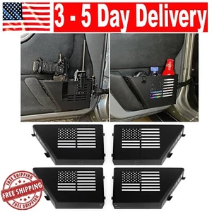 Metal Front & Rear Door Storage Box Side Insert Pockets for 2007-2018 Jeep Wrang - Picture 1 of 13