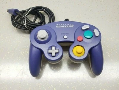 Mando Oficial Nintendo GameCube Índigo Púrpura y Transparente Trasero Limpio Foto 1 de 3