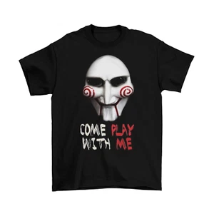 Saw I Want To Play A Game T-Shirt Unisex Adult Cotton Jigsaw Halloween Sizes New - Picture 1 of 4