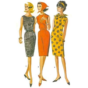 Vintage 1960s Pattern – Dress & Scarf - Bust=34” (86.4cm) - Picture 1 of 2